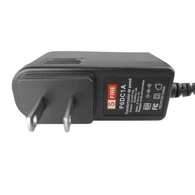 Fuente de Poder Regulada / 6 VCC / 1 A / Entrada 100-240 VCA / Compacta 65 x 70 x 24 mm / Seguridad Electrónica