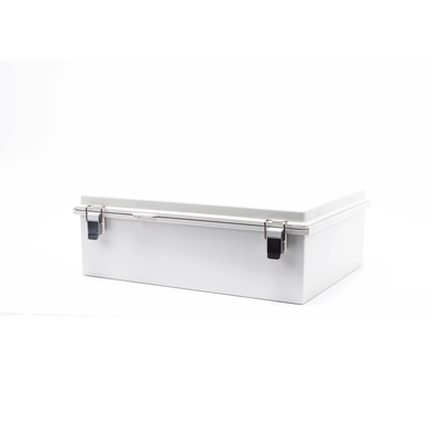 Gabinete de Protección IP66 / ABS 350 x 465 x 160 mm / Cierre con Broche Inoxidable / Opción Candado / Compatible Ventilación 60x60 mm
