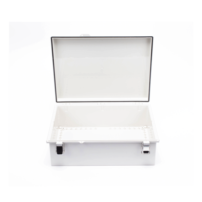 Gabinete de Protección IP66 / ABS 350 x 465 x 160 mm / Cierre con Broche Inoxidable / Opción Candado / Compatible Ventilación 60x60 mm