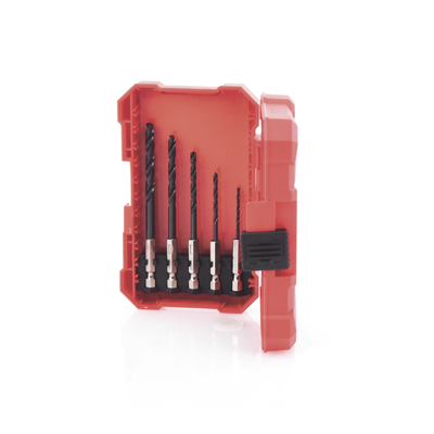 Juego de Puntas y Brocas / 18 Piezas / Entrada Hexagonal 1/4" / PH, Torx, Cuadradas / Brocas 2-6 mm / Estuche Organizador