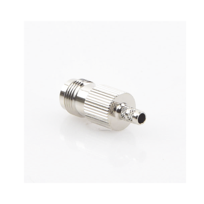 Conector TNC Hembra / Anillo Plegable / RG-58/U, RG-142/U / Bronce Niquelado / Contacto Oro / Aislante Delrin