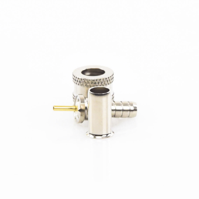 Conector Mini UHF Macho / 50 Ohm / Anillo Plegable / RG-58/U, RG-142/U / Níquel, Oro, Delrin