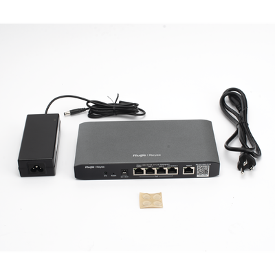 Router Balanceador SD-WAN / 4 Puertos PoE+ / 600 Mbps / 100 Usuarios Concurrentes / 2 Líneas ISP / 54 Watts