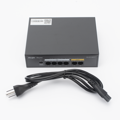 Switch PoE+ / 6 Puertos 10/100 Mbps / 54W PoE Total / No Administrable / Sin Ventilador