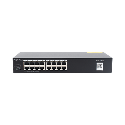 Switch No Administrable / 16 Puertos Gigabit / 32 Gbps / Fanless / Protección 4 kV