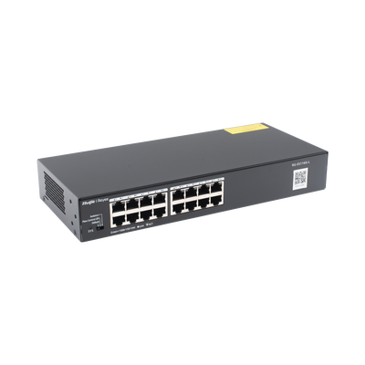 Switch No Administrable / 16 Puertos Gigabit / 32 Gbps / Fanless / Protección 4 kV