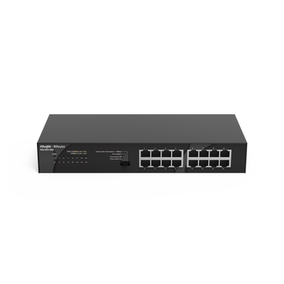 Switch No Administrable / 16 Puertos Gigabit / 32 Gbps / Fanless / Protección 4 kV
