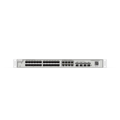 Switch Administrable Capa 2+ / 24 Puertos SFP / 8 Puertos RJ45 Combinados / 4 SFP+ / 128 Gb/s / 6 kV Protección Sobretensión