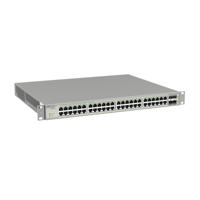 Switch Administrable Capa 3 / 48 Puertos Gigabit PoE+ / 4 SFP+ 10Gb / 176 Gb/s / 740W PoE / Protección 6 kV