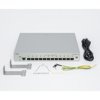 Switch Administrable Full Aggregation Capa 3 / 12 Puertos SFP+ 10G / 240 Gbps / 1U / 11.81 x 9.13 x 1.73 in