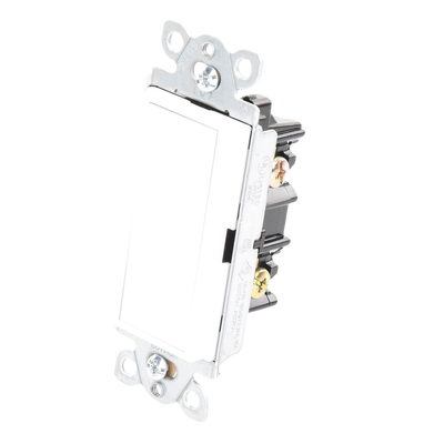 Interruptor de Pared Unipolar / 15 A / 120/277 V / Accionamiento Paleta / Acabado Snow Satinado