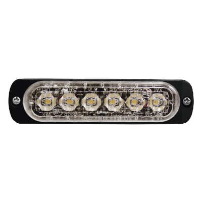 Luz Auxiliar LED / 6 LED / Rojo / Perfil Ultra Bajo 9 mm (0.35 in) / SAE J595 Clase 1 / ECE R65 / IPX7