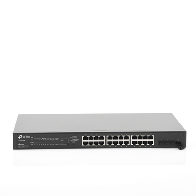 Switch PoE+ Administrable / 24 Puertos Gigabit / 4 Ranuras SFP / 250W PoE Total / SDN Cloud / Enrutamiento Estático