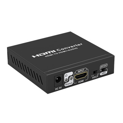 Extractor de Audio HDMI / 4K 60 Hz HDR / Salida SPDIF + Coaxial + R/L 3.5 mm / ARC / HDCP 1.4/2.2 Bidireccional / Salida HDMI Solo Video