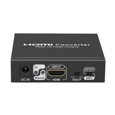 Extractor de Audio HDMI / 4K 60 Hz HDR / Salida SPDIF + Coaxial + R/L 3.5 mm / ARC / HDCP 1.4/2.2 Bidireccional / Salida HDMI Solo Video