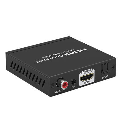 Extractor de Audio HDMI / 4K 60 Hz HDR / Salida SPDIF + Coaxial + R/L 3.5 mm / ARC / HDCP 1.4/2.2 Bidireccional / Salida HDMI Solo Video