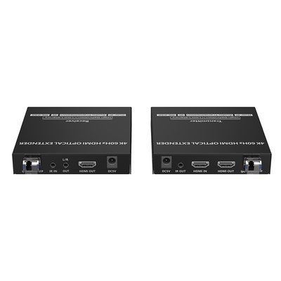 Extensor HDMI por Fibra Óptica / 4K@60Hz / Alcance 40 km (131,233 ft) / HDMI 2.0 / HDCP 2.2 / IR Bidireccional / RS-232