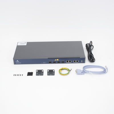 OLT GPON / 2 Puertos PON / 4 Puertos Uplink / Hasta 256 ONUs / Alcance 20 km / Montaje en Rack