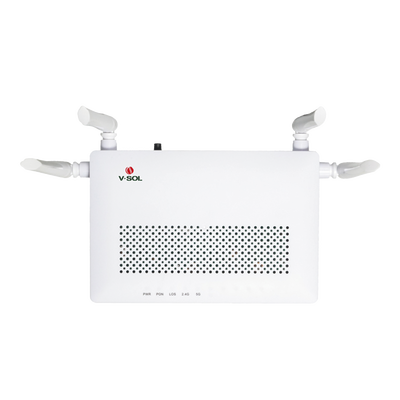 ONU Dual GPON/EPON / Wi-Fi Doble Banda 2.4 y 5 GHz / EasyMesh / 2 Puertos LAN Gigabit / AC1200 / 4 Antenas 5 dBi