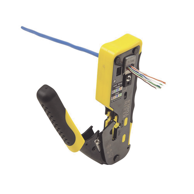 Ponchadora/Pelacables/Cortacables / Conectores Pass-Thru RJ45 / RJ11/RJ12 Estándar / Matraca Ciclo Completo / 28-22 AWG