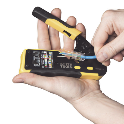 Ponchadora/Pelacables/Cortacables / Conectores Pass-Thru RJ45 / RJ11/RJ12 Estándar / Matraca Ciclo Completo / 28-22 AWG