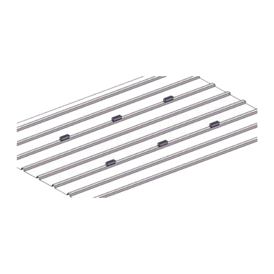 Mini Riel de Aluminio para Módulos Solares / Techo Inclinado 0° / Anodizado / 35 mm / 2 Rieles + 4 Tornillos Autoperforantes