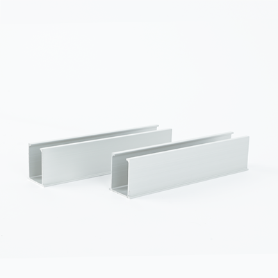 Mini Riel de Aluminio para Módulos Solares / Techo Inclinado 0° / Anodizado / 35 mm / 2 Rieles + 4 Tornillos Autoperforantes