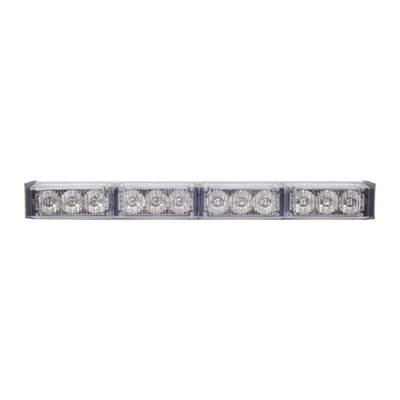 Barra de Luz de Advertencia / 4 Módulos Ámbar / LED Gen III / 11 Patrones de Destello / 10-16 VCC / 3 A Máx. / 31.5 cm