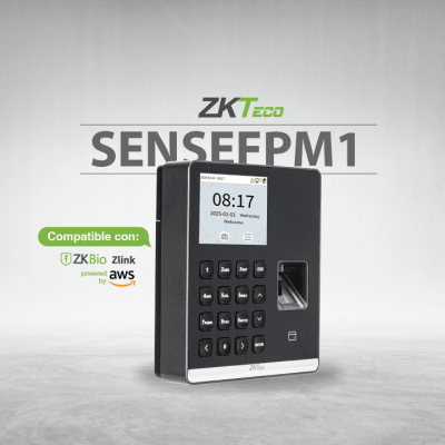Terminal de Asistencia / Huella Digital y RFID / 500 Usuarios / Pantalla 2.8" / WiFi / ZKBio Zlink / USB