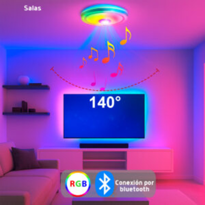 Luminario LED RGB / 40W / 3000 Lúmenes / Control Bluetooth / Temperatura Ajustable / 85-265V AC