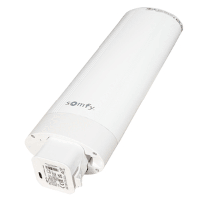 Motor para Cortinas / Batería Recargable 2000 mAh / Capacidad 35 kg / Control RTS 433.42 MHz / Alcance 200 m / Riel hasta 10 m (32.8 ft) / IP30 / Touch Motion