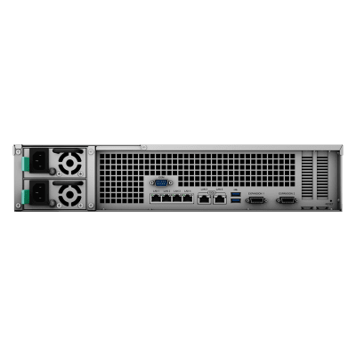 NAS Rack / 12 Bahías / Procesador Intel Xeon 8 Núcleos / 8 GB DDR4 ECC / Dual 10GbE / Escalable a 36 Bahías / Alimentación Redundante