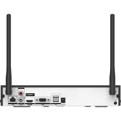 NVR IP / 4 Canales / 8 Megapixel (4K) / 1 Bahía HDD hasta 8 TB / Wi-Fi 2.4 GHz / Salida HDMI 4K y VGA Simultánea / AcuSense