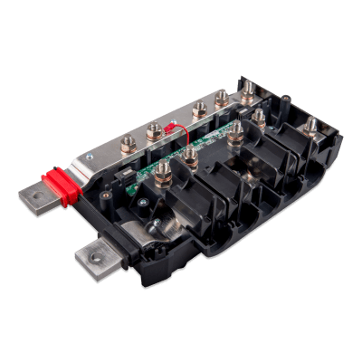 Barra de Distribución DC Modular / 4 Fusibles Mega / Indicadores LED / Sistema Lynx M10 / Monitoreo Individual