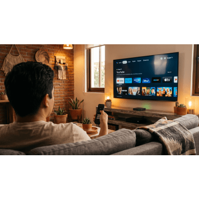 Decodificador Android TV / 4Kp60 HDR / Wi-Fi Dual Banda / Bluetooth 5.0 / HDMI 2.1 / 2 GB RAM 16 GB Almacenamiento