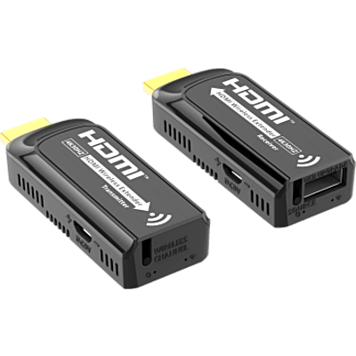 Extensor HDMI Inalámbrico / Ultra HD 4K @ 30 Hz / Alcance 20 m (65.6 ft) / Banda WiFi 5 GHz / Retardo 150-320 ms / Diseño Mini