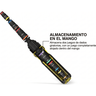 Juego de Dados de Impacto / Paso a Través / 39 Piezas / SAE y Métrico / Sistema KNECT / Adaptador 3/8"