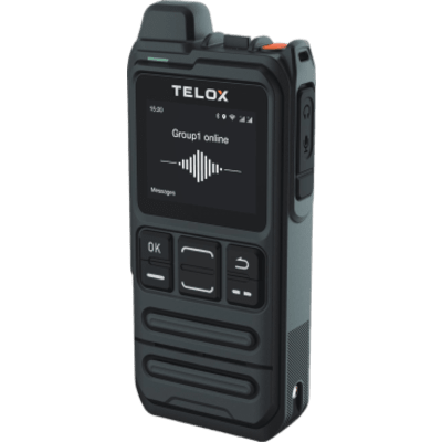 Radio PoC LTE / Tamaño de Bolsillo 113 mm / Audio 3W / IP54 / Batería 4000 mAh / Doble SIM LTE Cat.4 / Pantalla 1.77" / Wi-Fi Dual Banda / GPS