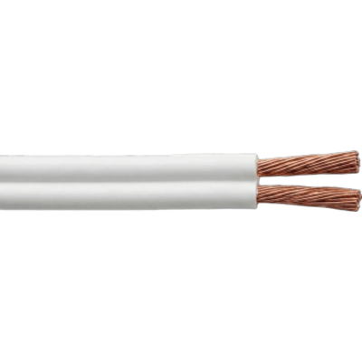 Cable SPT POT / 2 Conductores / Calibre 18 AWG / 100 m (328.08 ft) / 300 V / 60 °C / NOM-063-SCFI / Blanco
