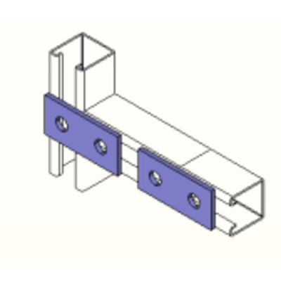 Conector / 9 cm / 2 Perforaciones / Acabado Anticorrosión / 3.54 pulgadas