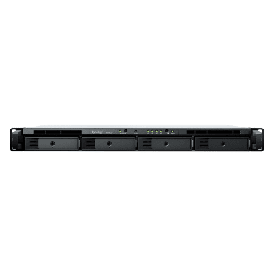NAS Rack 1U / 4 Bahías SATA / Expansible a 8 Bahías / AMD Ryzen V1500B Quad-Core 2.2 GHz / DDR4 ECC 32 GB / 4x 1GbE / PCIe 3.0 / SSD NVMe / 2,100/1,000 Mbps Lectura/Escritura