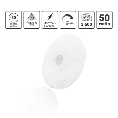 Lámpara de Techo LED / 40W / 3000 Lúmenes / 3 Temperaturas de Color 2700K-6500K / Ángulo 120° / IP20 Interior / Vida Útil 50,000 Horas