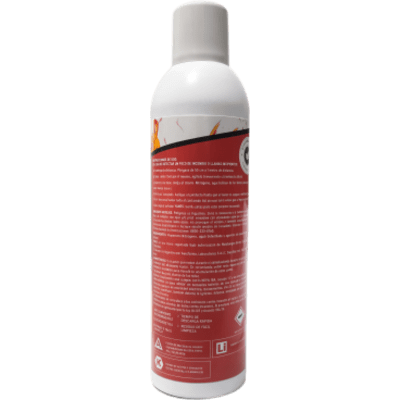 Extintor Aerosol Portátil / 250 ml / Descarga 35 s / Alcance 2 m (6.6 ft) / Clases A, K y Li / Sin Flúor ni PFAS