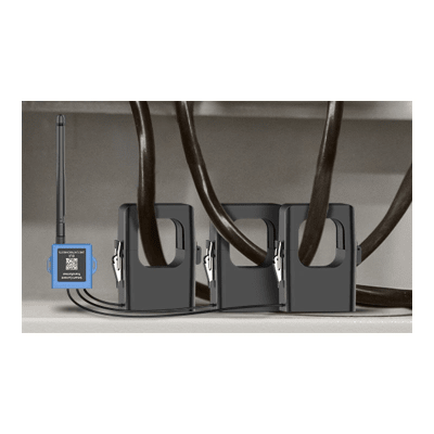 Medidor de Corriente LoRaWAN / Trifásico 300 A / Muestreo 3.3 kHz / Sin Baterías / Sensor de Temperatura Externo / LED de Estado