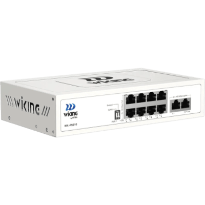 Switch PoE No Administrable / 8 Puertos 10/100 Mbps PoE af/at / 2 Puertos Uplink 10/100 Mbps / Presupuesto PoE 76 W / Alcance PoE 250 m (820.2 ft)