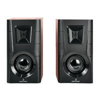 BOCINAS PERFECT CHOICE PC-112686  PARA COMPUTADORA ACABADO DE MADERA SONIDO 2.0 MOD: MERIDIAN