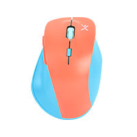 MOUSE INALAMBRICO 1600 DPI ERGONOMICO SILENCIOSO CONECTOR USB PERFECT CHOICE THUMB - AZUL/MAMEY