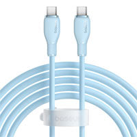 CABLE TIPO C-TIPO C 5A BASEUS 1.2M, 100W, COLOR AZUL