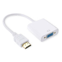 CONVERTIDOR BROBOTIX HDMI MACHO A VGA HEMBRA, BLANCO
