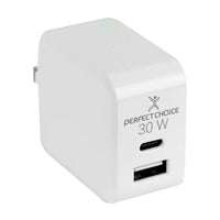 CARGADOR DE CORRIENTE 30W PERFECT CHOICE BLANCO